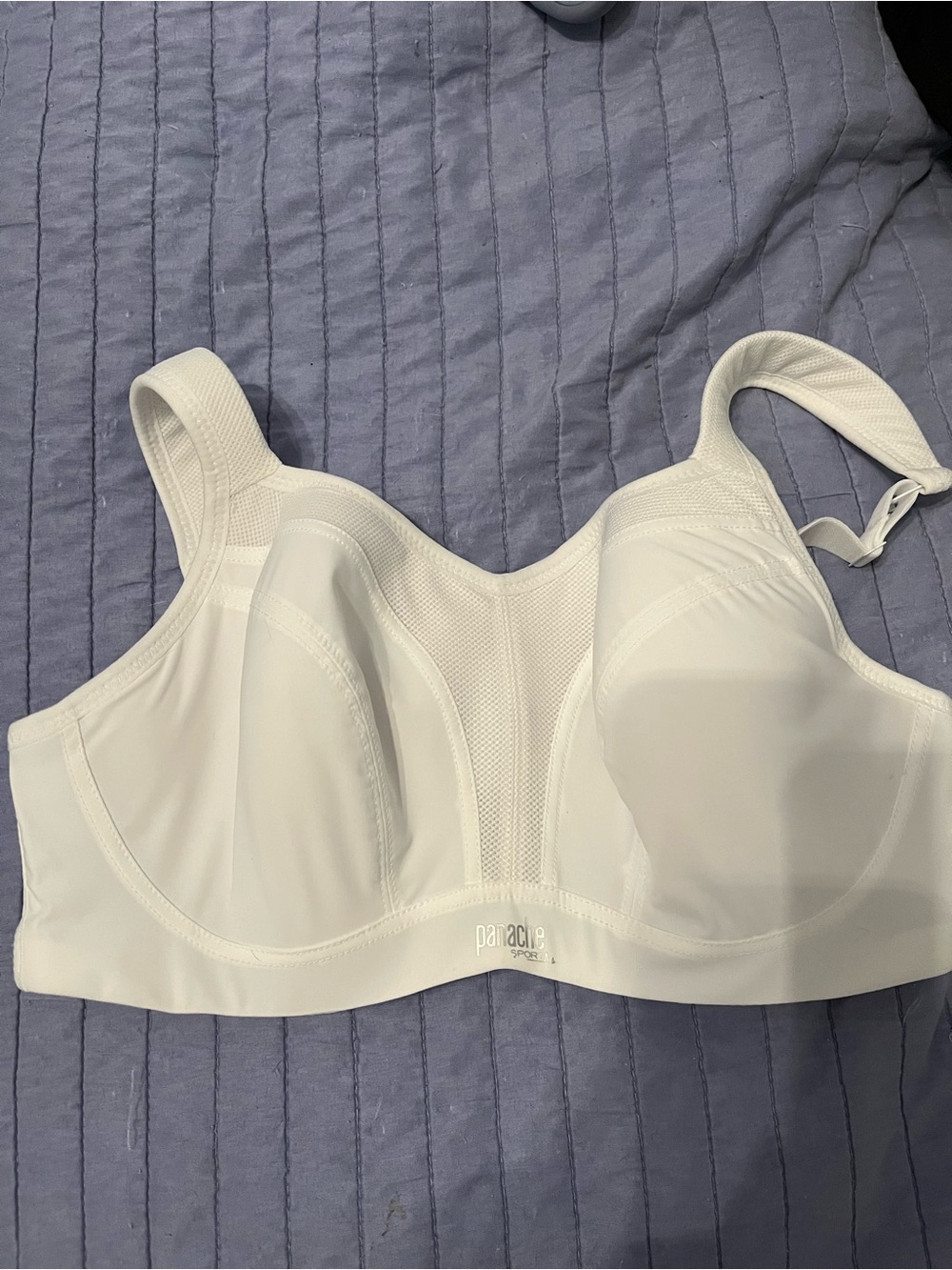 Panache White High-Impact Underwire Sports Bra